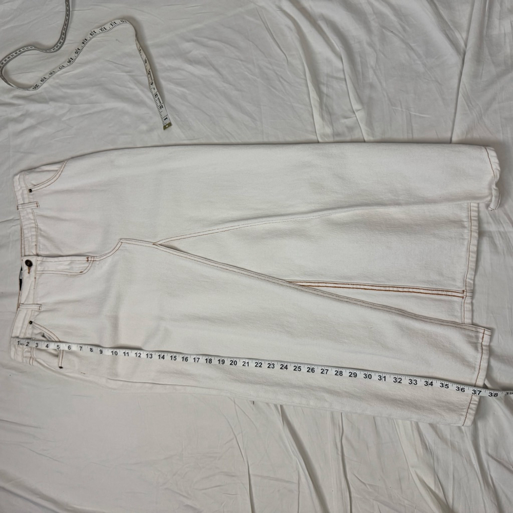 Lioness Barbie Split Cream White Denim Maxi Skirt Women's L - Picture 8 of 10